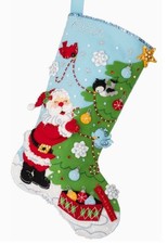 Trimming with Tweets 89795E Bucilla Felt Christmas Stocking Kit DIY Personalize