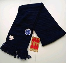 Vintage Navy Blue Fringe Scarf Zwicker Original Acrylic NOS USA Seventeen Tags