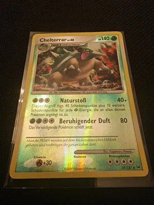 Pokémon TCG Karte Chelterrar Reverse Holo Platin DE 39/127 - Bild 1 von 2