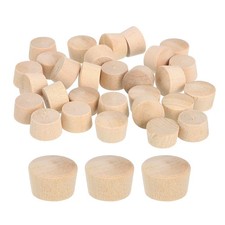 60Pcs Wood Button Plugs, 12mm/0.47" Hardwood Screw Hole Plug for Woodworking