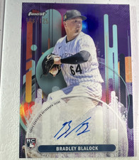 Topps 2025 Finest Bradley Blalock Rockies Purple Refractor /125 RC Auto