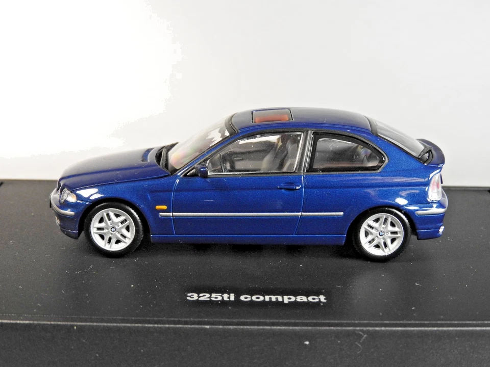 BMW 325 ti Compact E46 1:43 Blaumet. Minichamps in OVP BMW 80420029834 - Bild 2 von 4