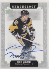 2018-19 Upper Deck Chronology Franchise History Greg Malone #FH-PI-GM Auto 08qb