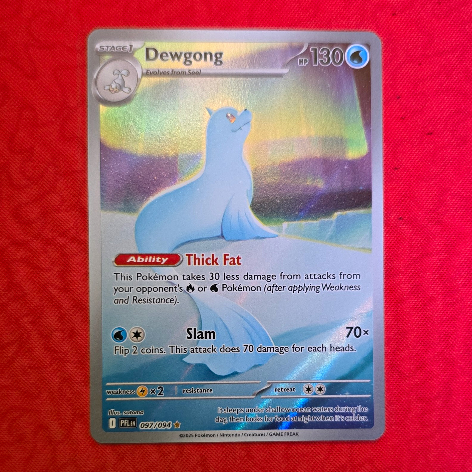 Pokemon TCG Dewgong Me02: Phantasmal Flames 097/094 Holo EN 130 HP