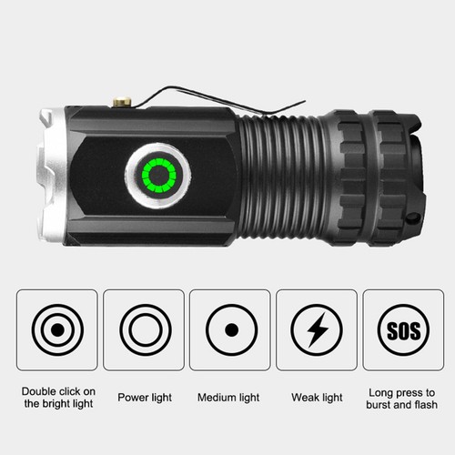 Superhelle Taschenlampe 10000 Lumen Nacht Notbeleuchtung Camping Wandern Taschenlampe - Bild 8 von 23