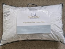 100% Goose Down NO Feathers! Ultimate Luxury Pillow Diamond Bedding RRP £119 NEW