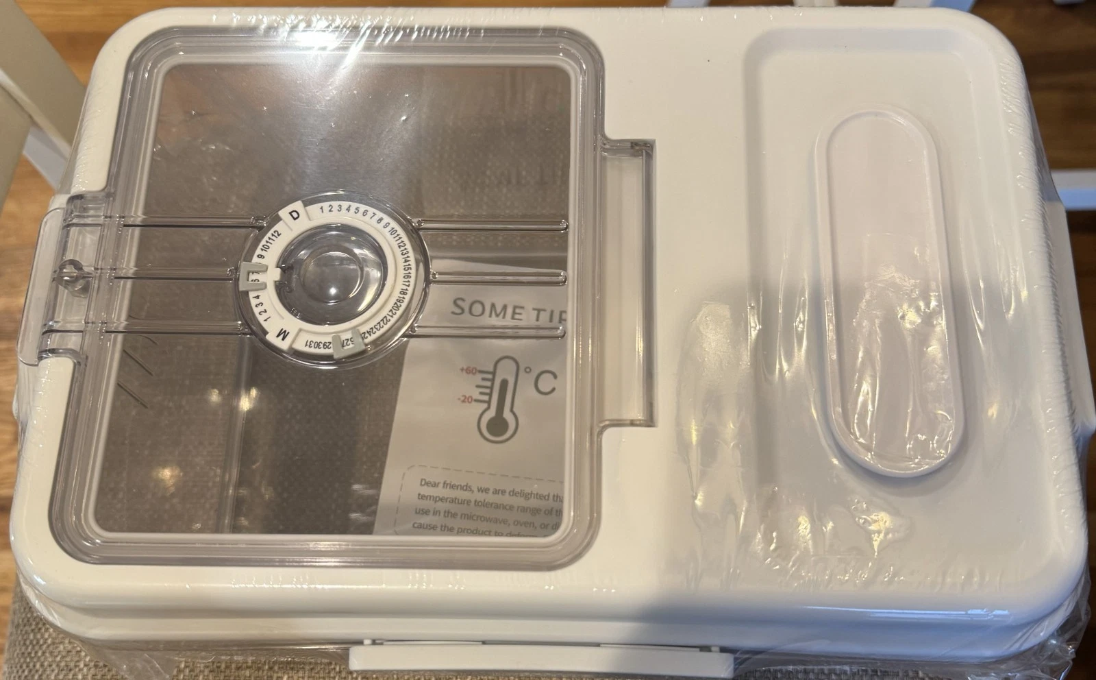 New Olimingse White/Clear Bread Box Countertop