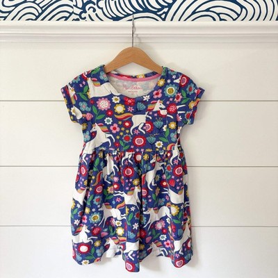 Mini Boden Unicorn & Rainbows Dress - Size 4-5 Years