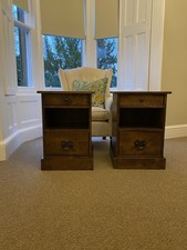 Laura Ashley Garrat Chestnut - Pair of Bedside Cabinets Collection Only  