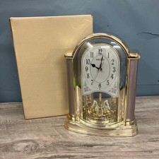 SEIKO BY418G Vintage Twin-Turn Analog Rotation Decor Desk Clock Retro