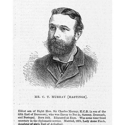 CHARLES MURRAY MP für Hastings; konservativer Politiker - antiker Druck 1880