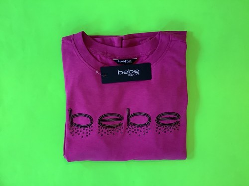 BEBE Sport Women’s Long Sleeve T-Shirt Size SMALL Pink w/Black NEW $49.00 - Picture 12 of 12