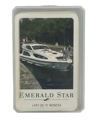 Deluxe Playing Cards Made in Germany Emerald Star Yacht Nice Pair of Jokers
