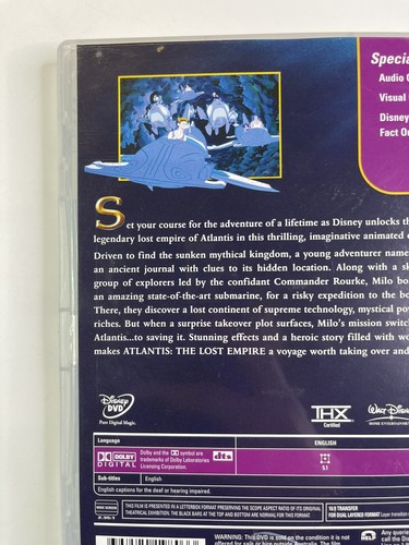 Atlantis The Lost Empire 2001 DVD Animated Film Walt Disney Collection PAL 4 - Picture 4 of 5