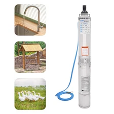 1HP 115V Stainless Steel Water Well Pump Deep Well Submersible Pump+9.84ft Cable