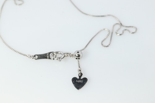 Large Diamond solitaire pendant. Platinum Pt900 Round diamond 0.5CT Necklace - Picture 6 of 8