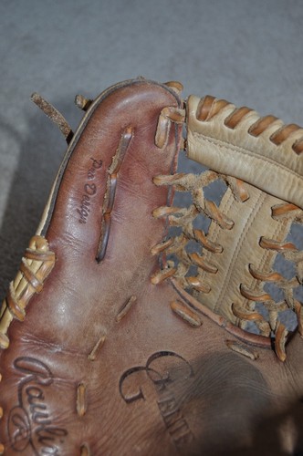 Guanto da baseball 11,5" Rawlings oro Elite GGE115 in pelle RHT - Foto 10 di 12
