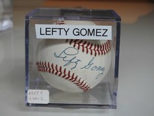 Lefty Gomez Signed NL Baseball Autograph auto w/ COA 