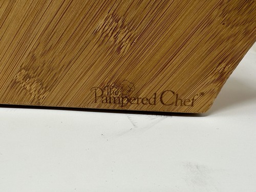 The Pampered Chef Wooden Bamboo 16 Slot Knife Block - Picture 6 of 7