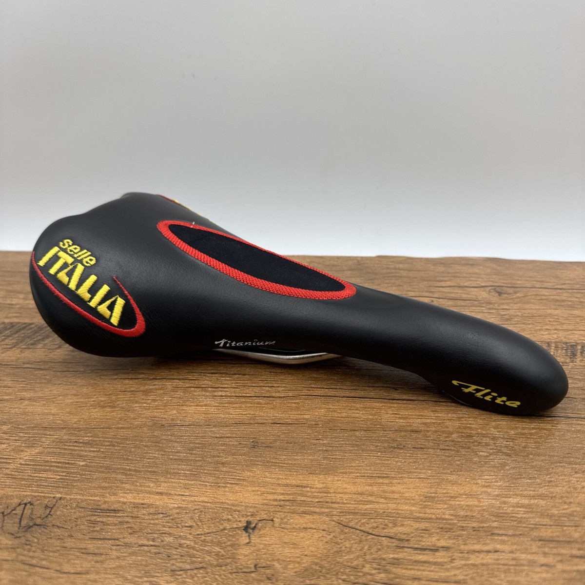 Selle Italia Flite Titanium Gel Embroidered Saddle Vintage MTB