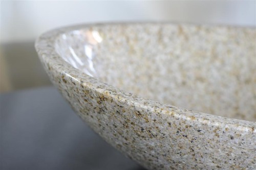 Waschbecken aus Naturstein, Granit, Model Monaco 45cm, gelb, G682 - Bild 2 von 3