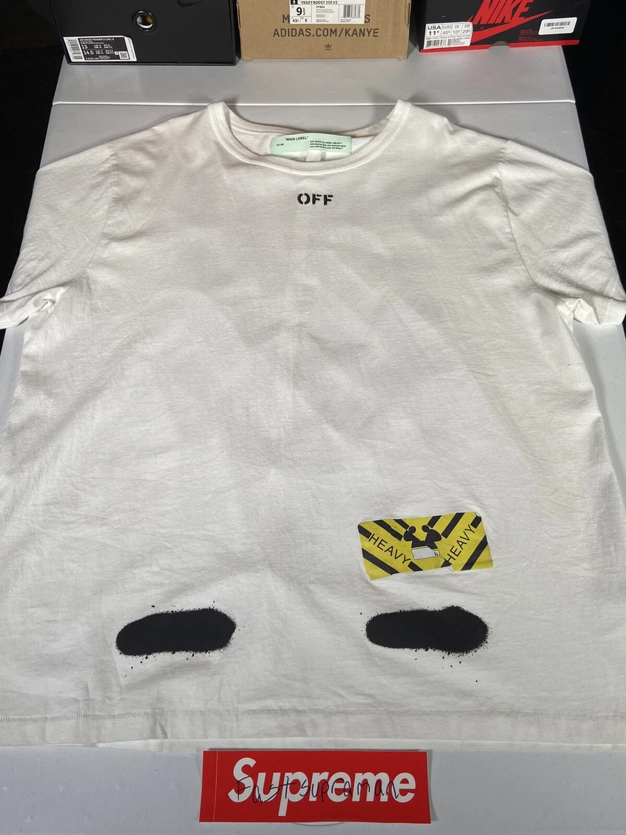 Off White C/O Virgil Abloh White Spray Paint Tee - Size - Next Day | eBay