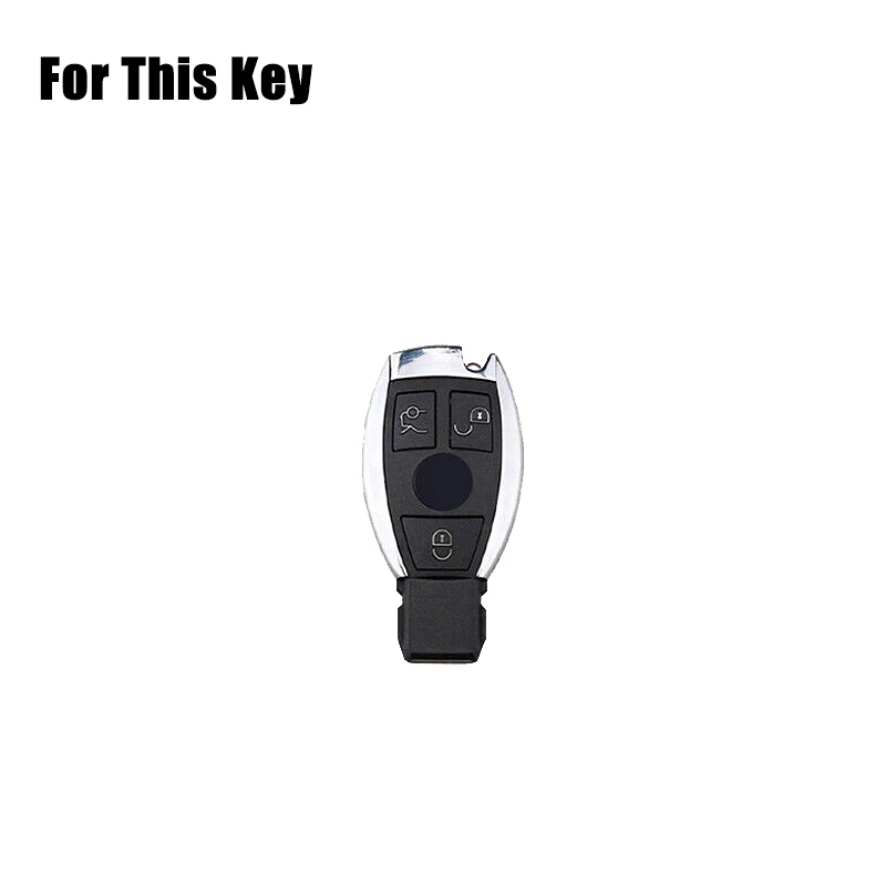 Genuine Leather Car Key Fob Case Cover For Mercedes Benz A B C E S G GLA GLC GLE Foto 2 de 4