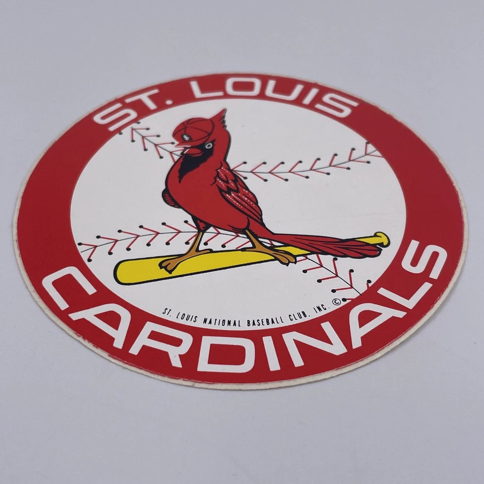 Vintage St Louis Cardinals Sticker MLB Baseball 3 7/8 in Diameter 1990's Logo - Image 2 of 4