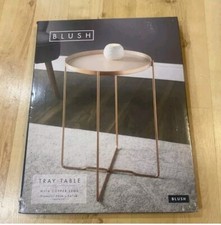 Runder Beistelltisch Blush - 35 x 47 cm mit Kupferbeinen