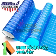 12"X180" Cateye Style Dark Blue Tint Headlight Taillight Fog Light Vinyl Film