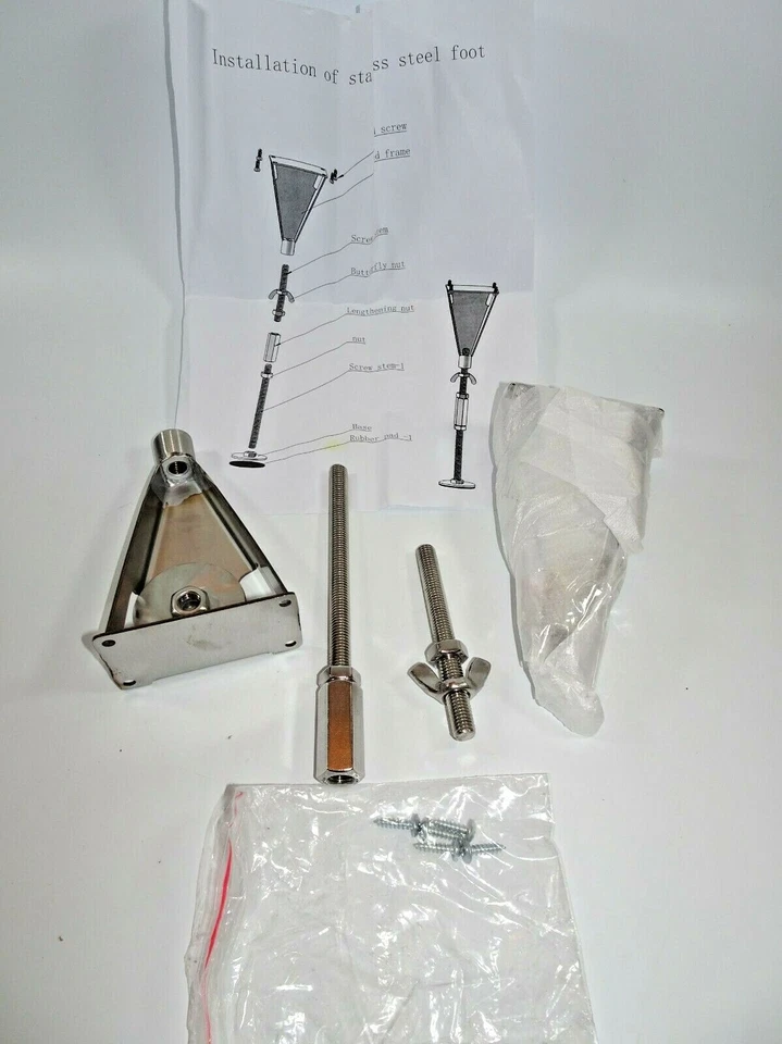 Soporte de pierna de cama Sidasu altura ajustable patas de soporte de cama 304 acero inoxidable Be Foto 3 de 4