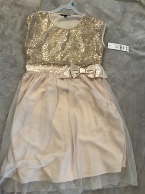 champagne color sequin dress