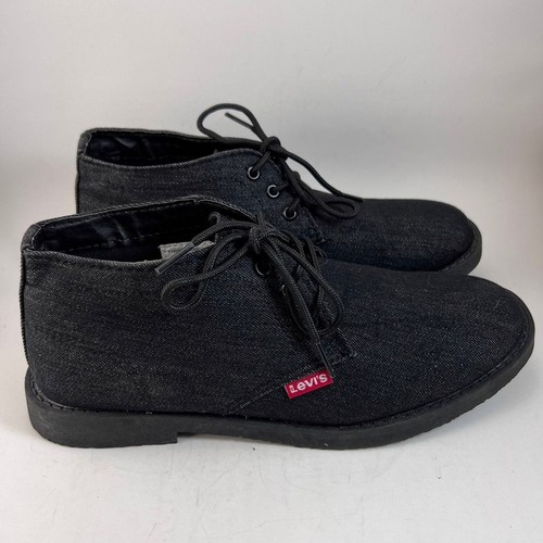 Black Lace Up Red Tab Comfort Shoes 