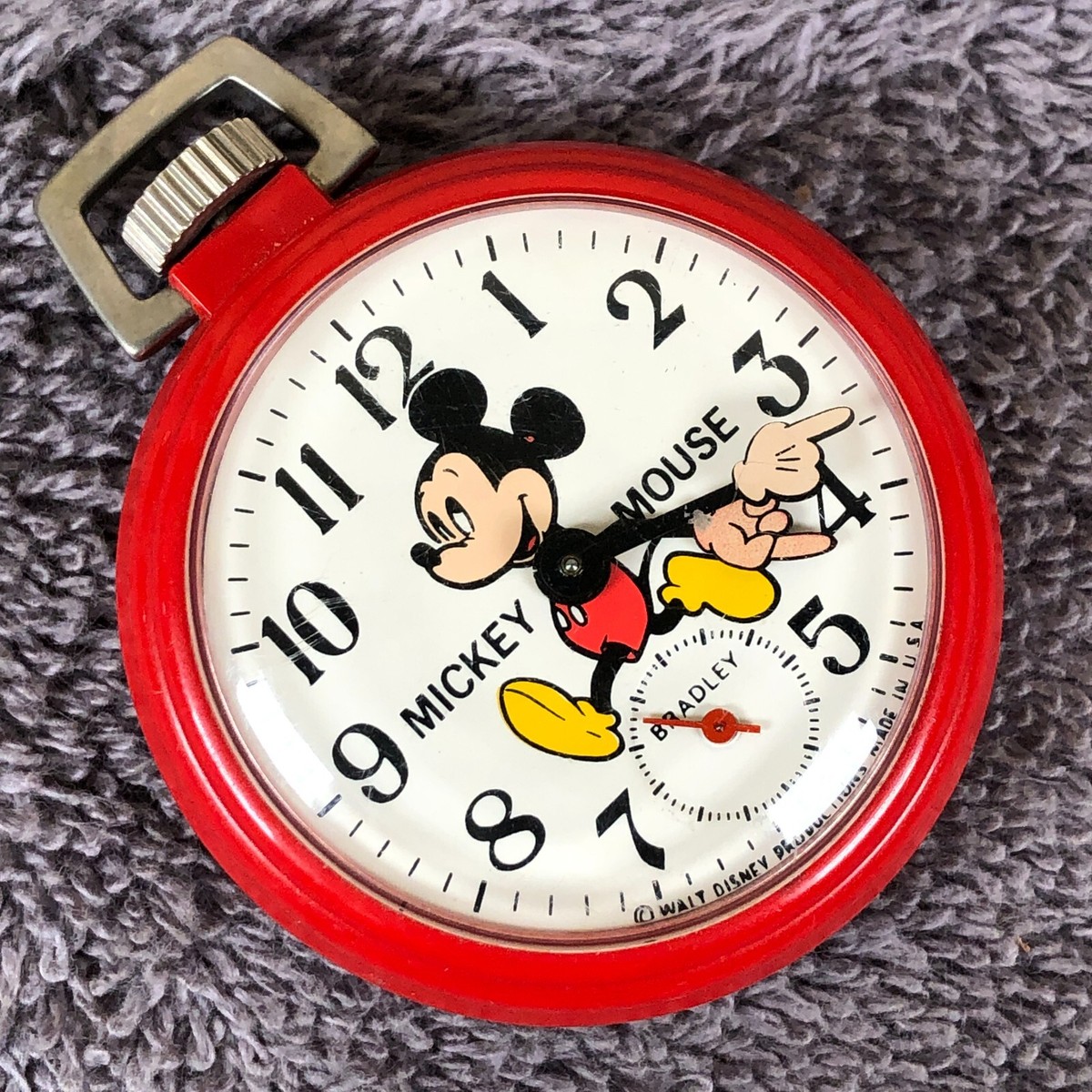 VTG Disney Casual Bradley Mickey Mouse Dial 50mm Mechanical Wind