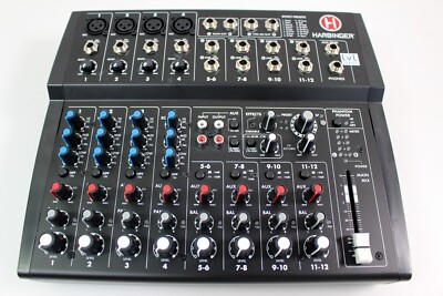 Harbinger L1202FX 12-Channel Mixer with Effects - Black