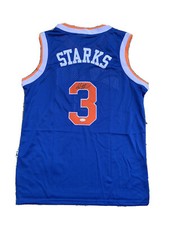 John Starks Signed New York Knicks (Away Blue) Jersey JSA