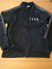 Jugg Black/Grey Panel Full Zip Tracksuit Top and Pant Size M
