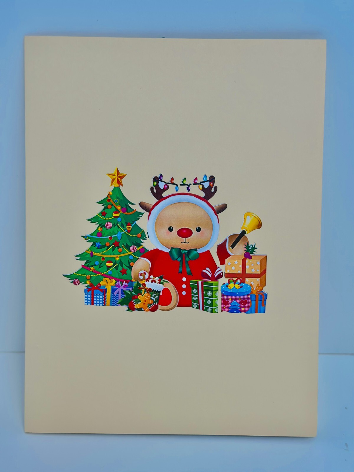 Origami Pop Cards Grumpy Rudolph The Red Nosed Reindeer 3D Pop Up ...