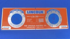 Sa-200 Lincoln Welder  Red Blue Dial Faceplate M8803 OEM Quality USA