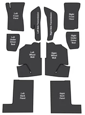 US MADE 1976-1977 Corvette Coupe Under Carpet Foil Backed Sound Deadener Set NEW