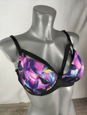 NEW Boux Avenue Black Mix Skye Plunge Bra Lingerie Underwear UK 36 C D DD F