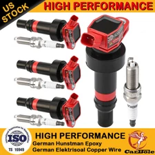 Set of 4 Performance Ignition Coil & Ruthenium Spark Plug For Hyundai Kia UF652
