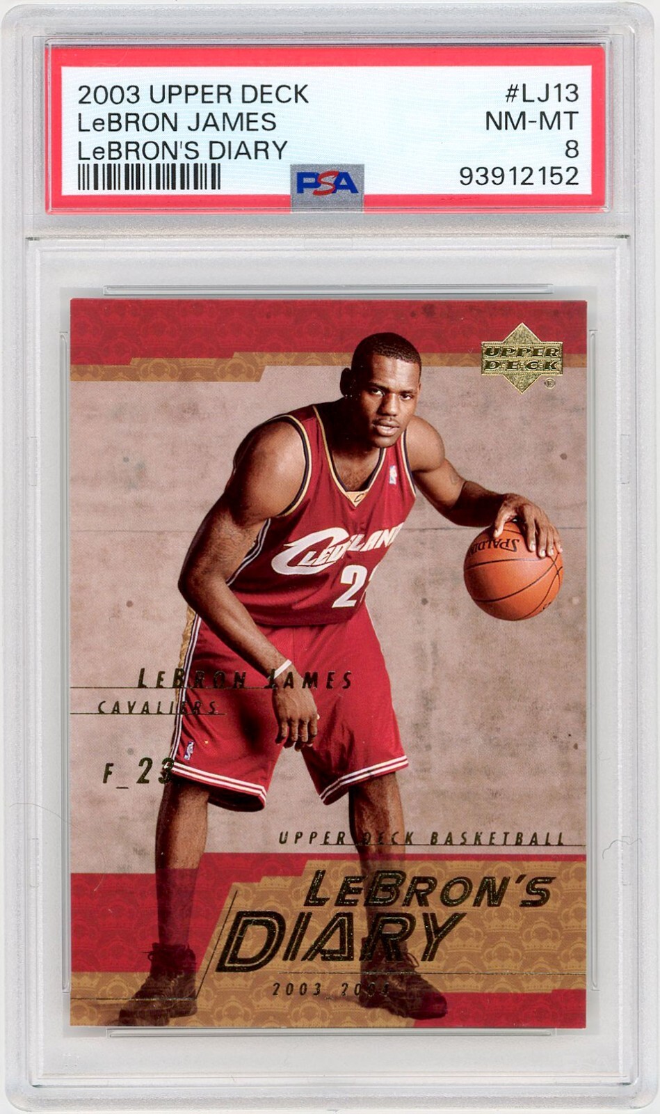 2003-04 Upper Deck Lebron James Lebron's Diary #LJ13 RC MINT PSA 9 *2152