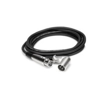 Hosa XRR-125 25ft Balanced Interconnect Cable - XLR3F to Right Angle XLR3M