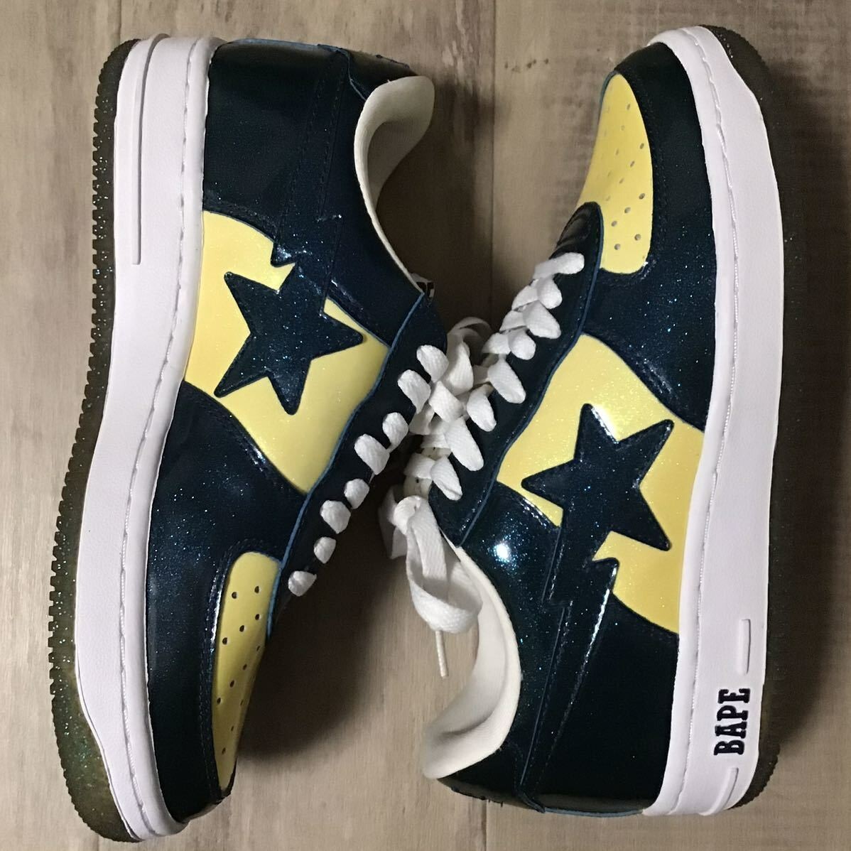 ラメ BAPESTA スニーカー 27cm US9 a bathing ape glitter BAPE