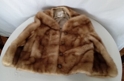 Vintage Hebblethwaite Real Natural Fur Coat Jacket