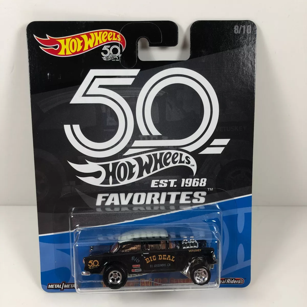 Hot wheels 55 chevy sale bel air gasser 50th anniversary
