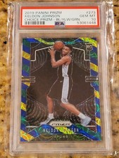 2019-20 Panini Prizm Choice Keldon Johnson Green Yellow Blue Rookie PSA 10