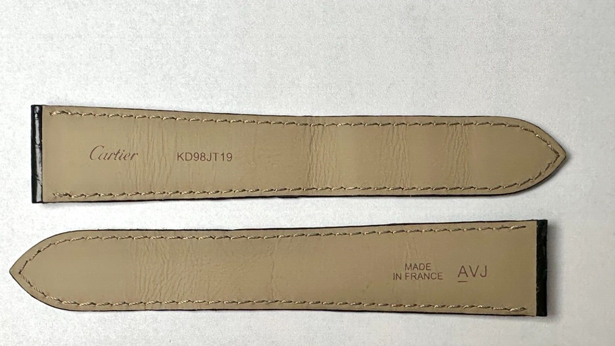 Cartier ディヴァン 純正黒アリゲーターシャイニー 29 x 22mm Cartier ディヴァン 純正黒アリゲーターシャイニー 29 x 22mm