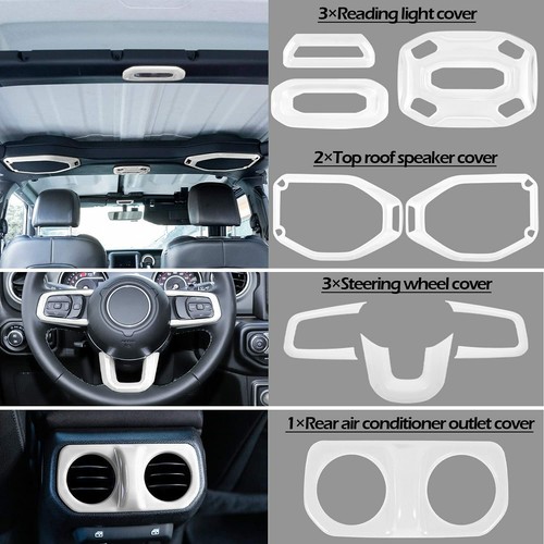CheroCar Red Top Speaker Audio Surround Trim Cover – For Jeep Wrangler JL JLU JT 2018+